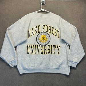 Wake Forest University Vintage Crewneck Adult Large Gray Soffe Sweatshirt USA